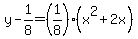y-1%2F8=%281%2F8%29%28x%5E2%2B2x%29