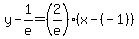 y-1%2Fe=%282%2Fe%29%28x-%28-1%29%29