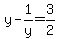y-1%2Fy=3%2F2