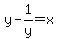 y-1%2Fy=x