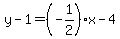 y-1=%28-1%2F2%29x-4