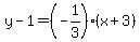 y-1=%28-1%2F3%29%28x%2B3%29
