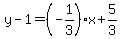 y-1=%28-1%2F3%29x%2B5%2F3