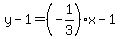 y-1=%28-1%2F3%29x-1