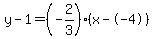 y-1=%28-2%2F3%29%28x--4%29