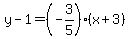 y-1=%28-3%2F5%29%28x%2B3%29