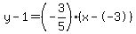 y-1=%28-3%2F5%29%28x--3%29