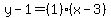 y-1=%281%29%28x-3%29