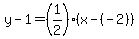 y-1=%281%2F2%29%28x-%28-2%29%29