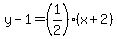 y-1=%281%2F2%29%2A%28x%2B2%29