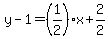 y-1=%281%2F2%29%2Ax%2B2%2F2