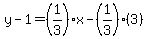 y-1=%281%2F3%29%2Ax-%281%2F3%29%283%29
