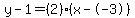 y-1=%282%29%28x--3%29