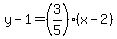 y-1=%283%2F5%29%28x-2%29