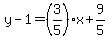 y-1=%283%2F5%29x%2B9%2F5