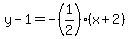 y-1=-%281%2F2%29%28x%2B2%29