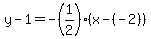 y-1=-%281%2F2%29%28x-%28-2%29%29