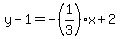 y-1=-%281%2F3%29x%2B2