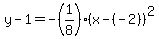 y-1=-%281%2F8%29%28x-%28-2%29%29%5E2