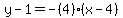 y-1=-%284%29%28x-4%29