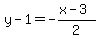 y-1=-%28x-3%29%2F2