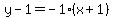 y-1=-1%28x%2B1%29
