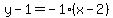 y-1=-1%28x-2%29