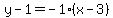 y-1=-1%28x-3%29