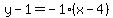 y-1=-1%28x-4%29