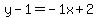 y-1=-1x%2B2