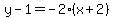 y-1=-2%28x%2B2%29