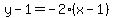 y-1=-2%28x-1%29