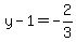 y-1=-2%2F3