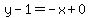 y-1=-x%2B0