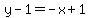 y-1=-x%2B1