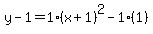 y-1=1%28x%2B1%29%5E2-1%281%29