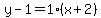 y-1=1%28x%2B2%29