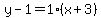 y-1=1%28x%2B3%29