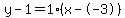 y-1=1%28x--3%29