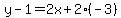 y-1=2x%2B2%28-3%29
