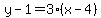 y-1=3%2A%28x-4%29