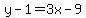 y-1=3x-9