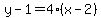 y-1=4%28x-2%29