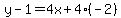 y-1=4x%2B4%28-2%29