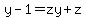 y-1=zy%2Bz