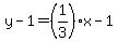 y-1+=+%281%2F3%29x-1
