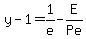y-1+=++1%2Fe+-+E%2FPe