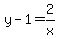 y-1+=+2%2Fx