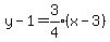 y-1+=+expr%283%2F4%29%28x-3%29