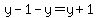 y-1-y=y%2B1